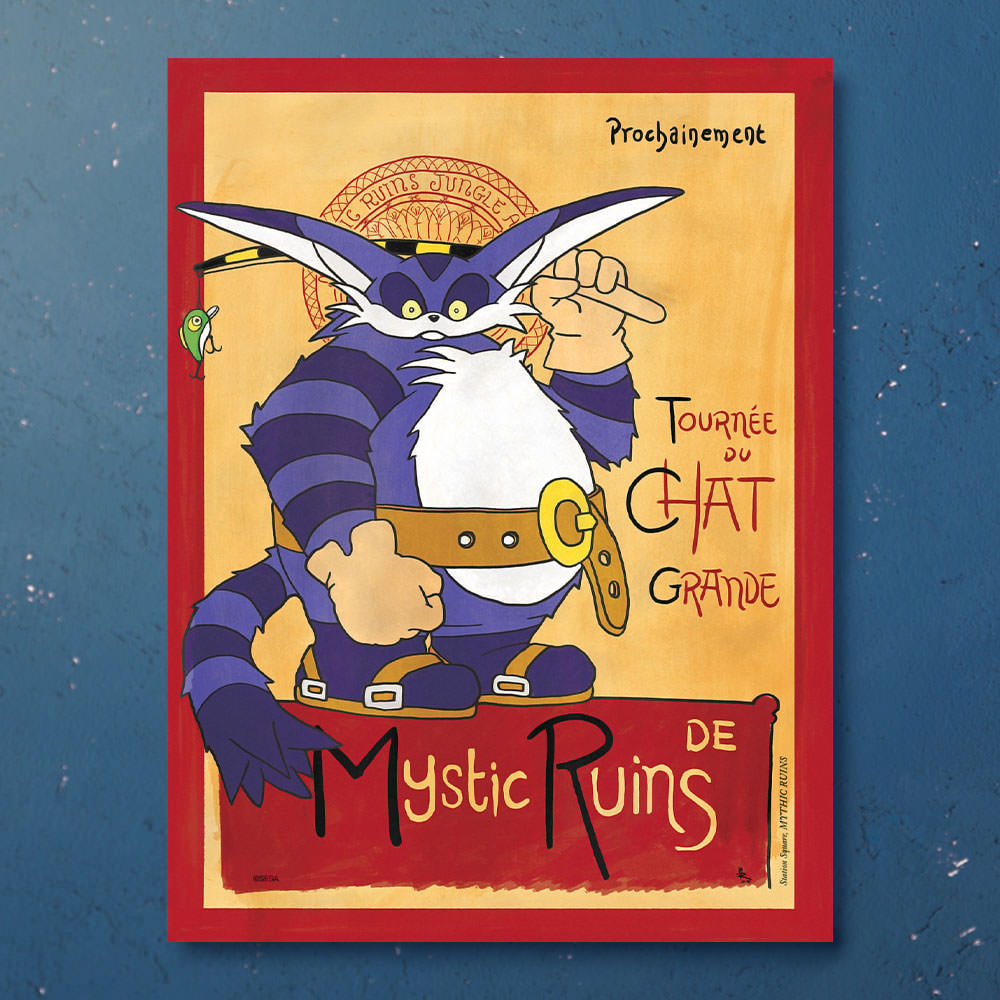 Tournée du Big the Cat Sonic the Hedgehog Art Print