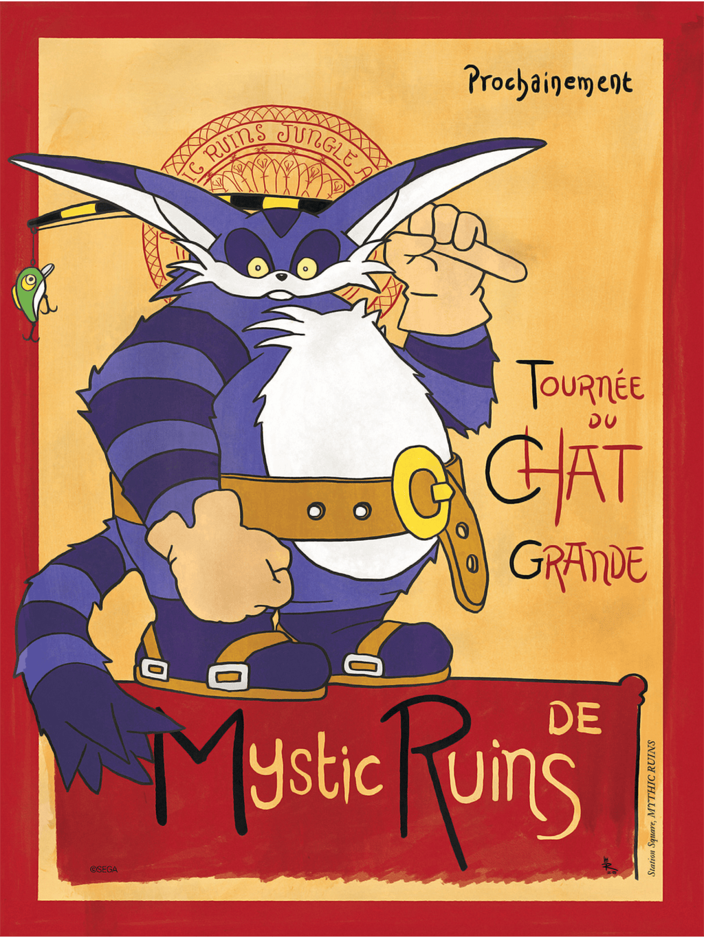 Tournée du Big the Cat Sonic the Hedgehog Art Print