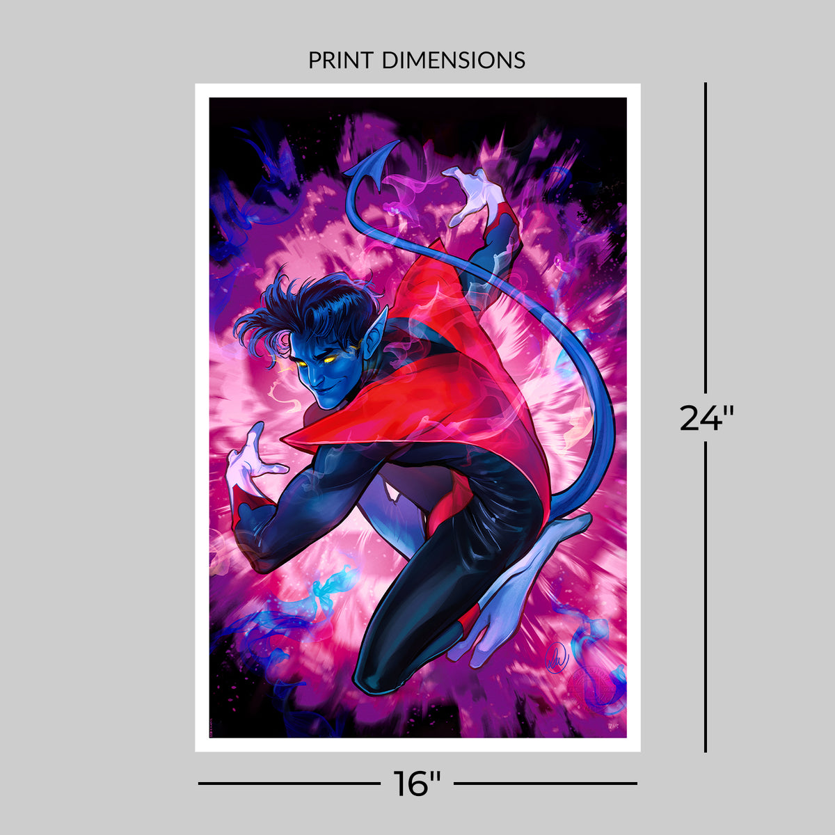 Nightcrawler Marvel Art Print