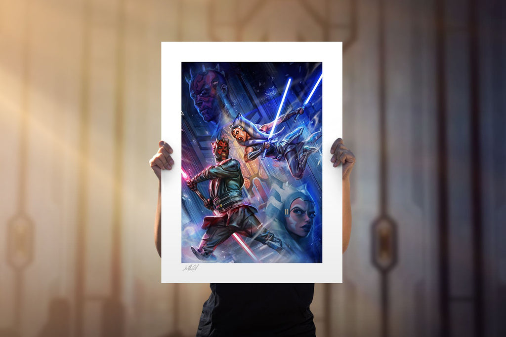 One Last Lesson: Ahsoka Tano vs Darth Maul Star Wars Darth Maul Ahsoka Tano Art Print