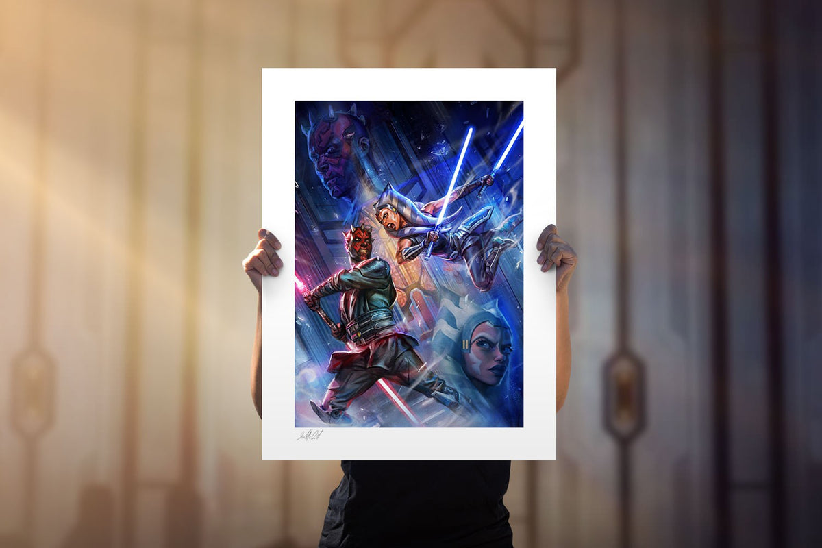 One Last Lesson: Ahsoka Tano vs Darth Maul Star Wars Darth Maul Ahsoka Tano Art Print