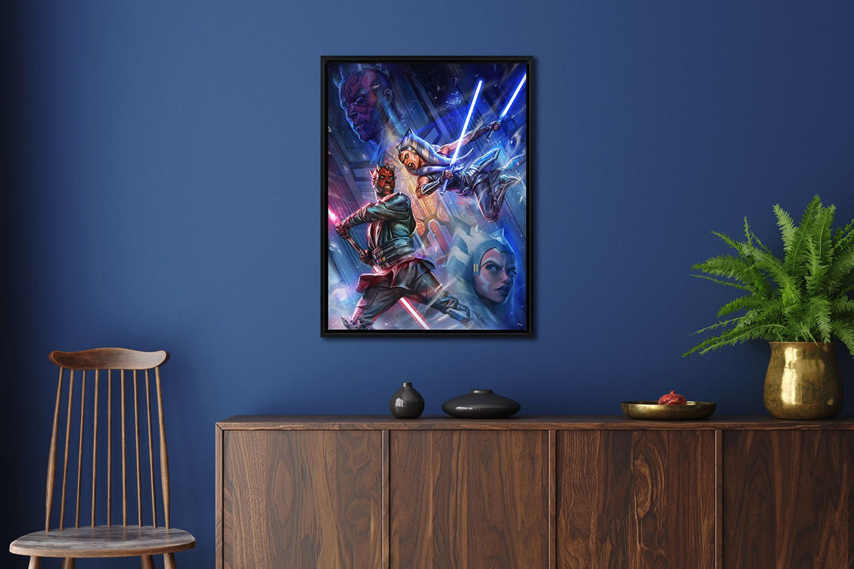 One Last Lesson: Ahsoka Tano vs Darth Maul Star Wars Darth Maul Ahsoka Tano Art Print