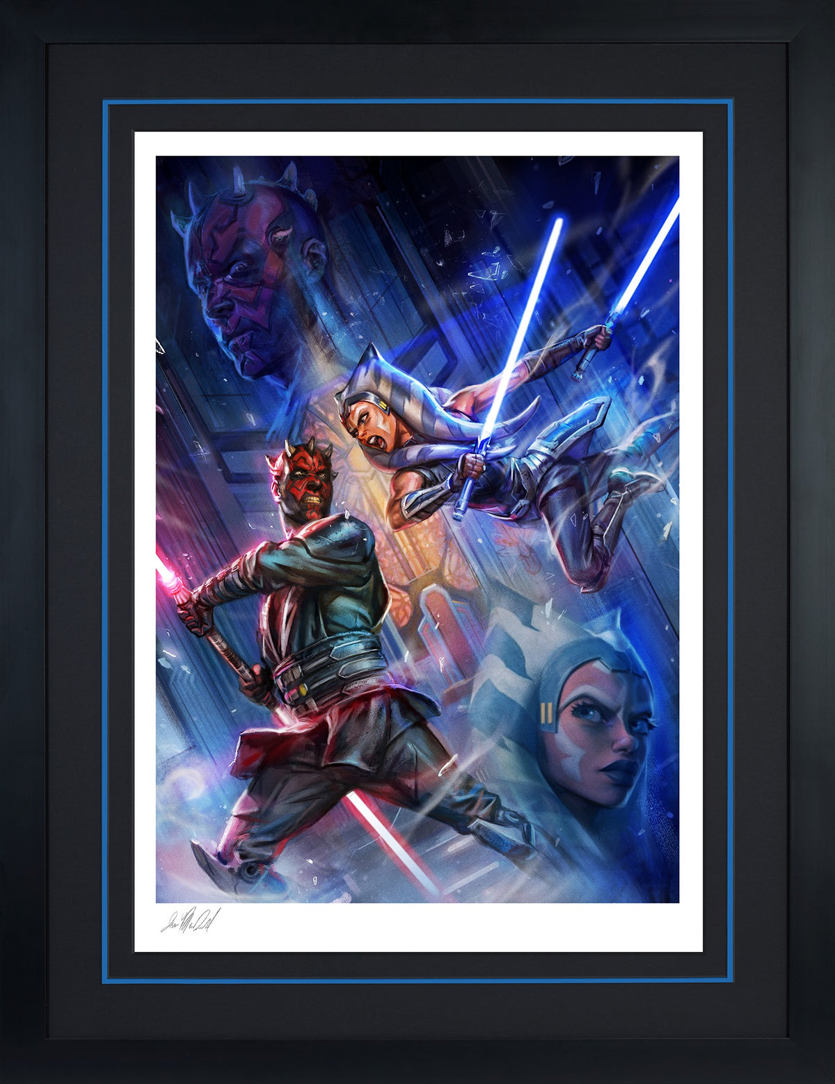 One Last Lesson: Ahsoka Tano vs Darth Maul Star Wars Darth Maul Ahsoka Tano Art Print