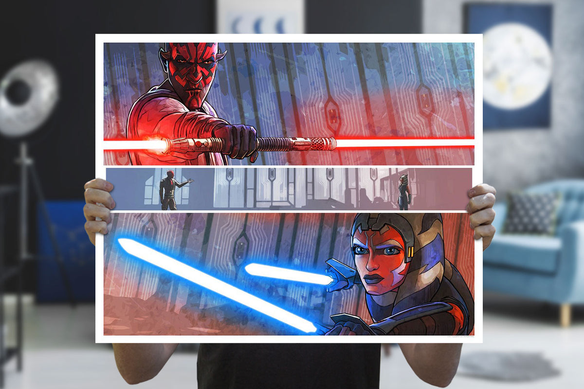 One Last Lesson Star Wars Darth Maul Ahsoka Tano Art Print