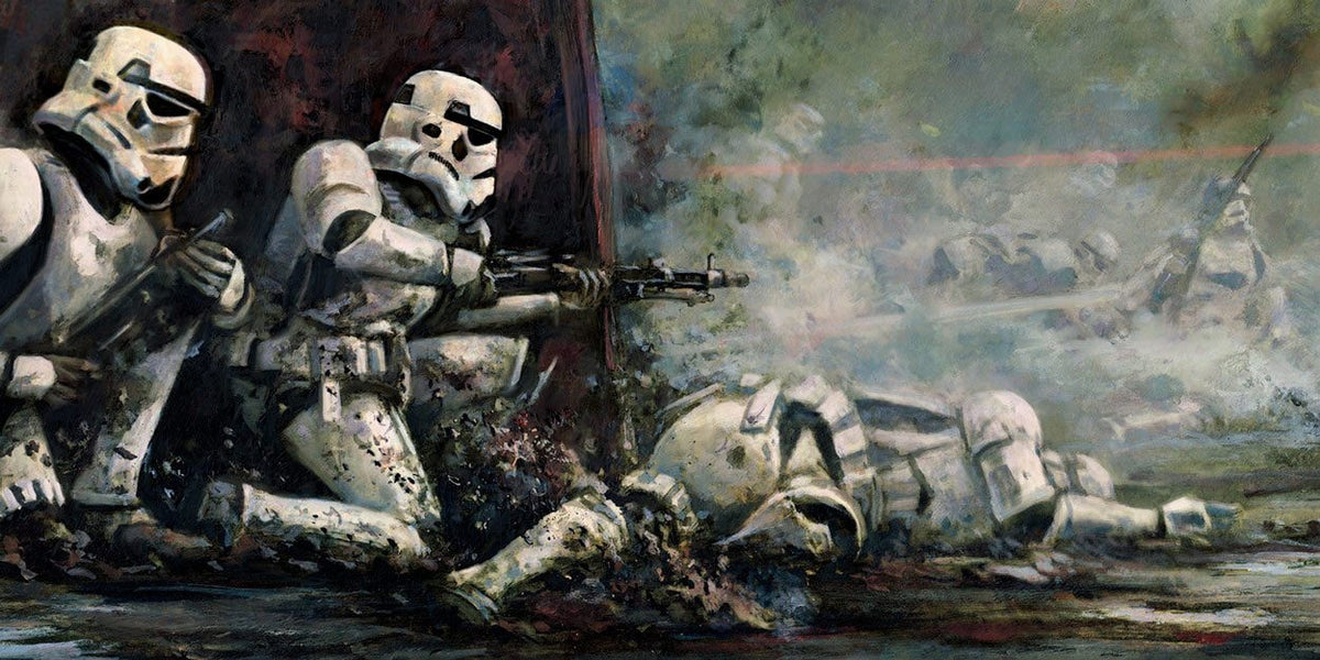 Pinned Down Star Wars Stormtrooper Art Print