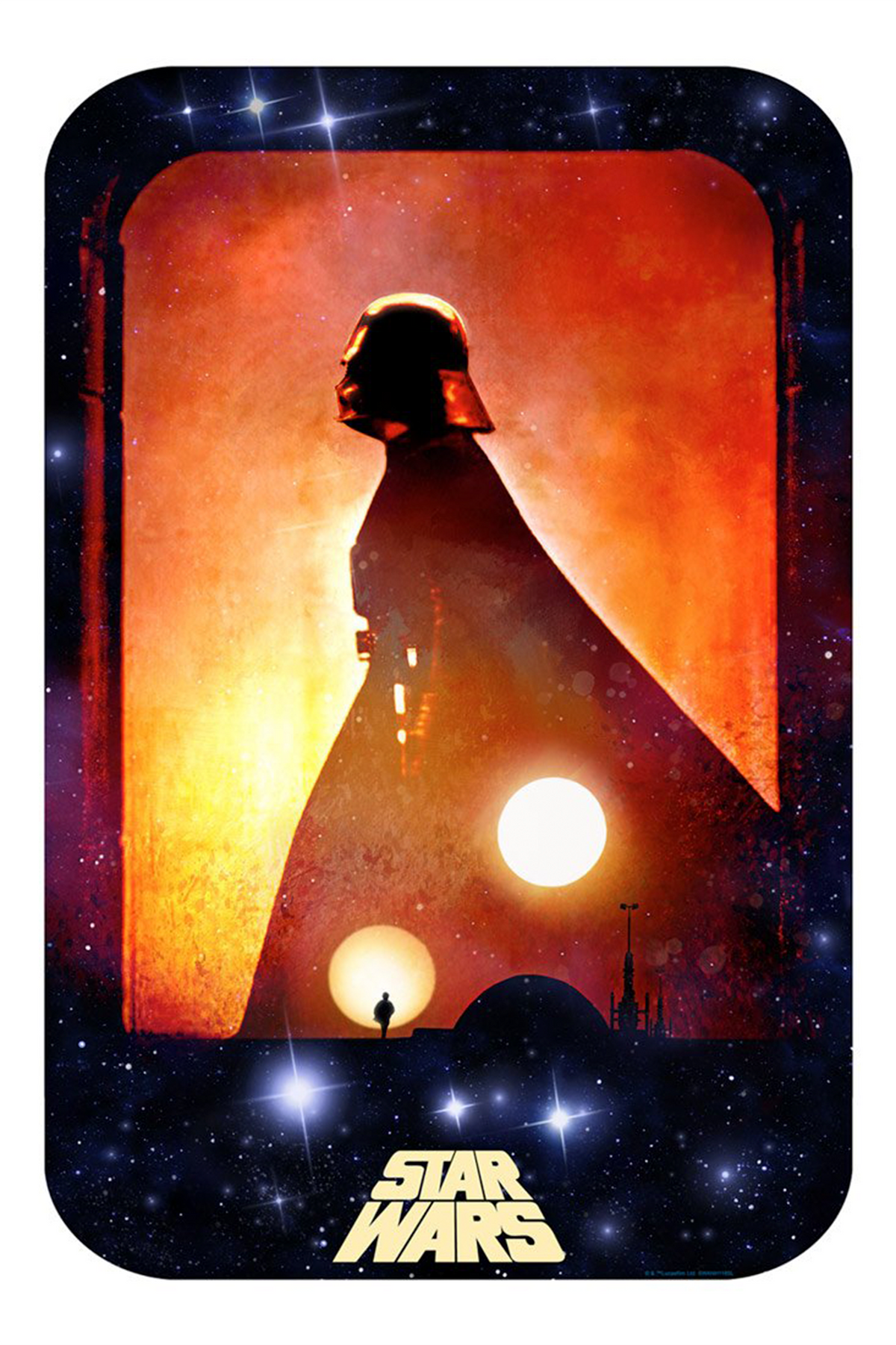 Rebel Dawn Star Wars Darth Vader Luke Skywalker Art Print