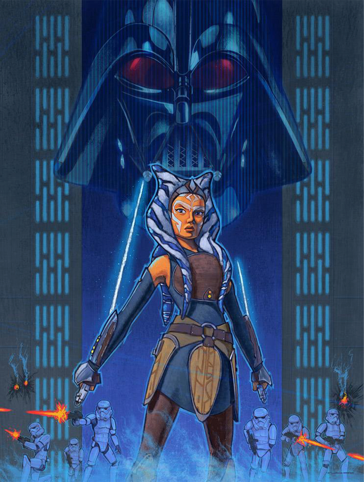 Rebel Resolve Star Wars Darth Maul Ahsoka Tano Art Print