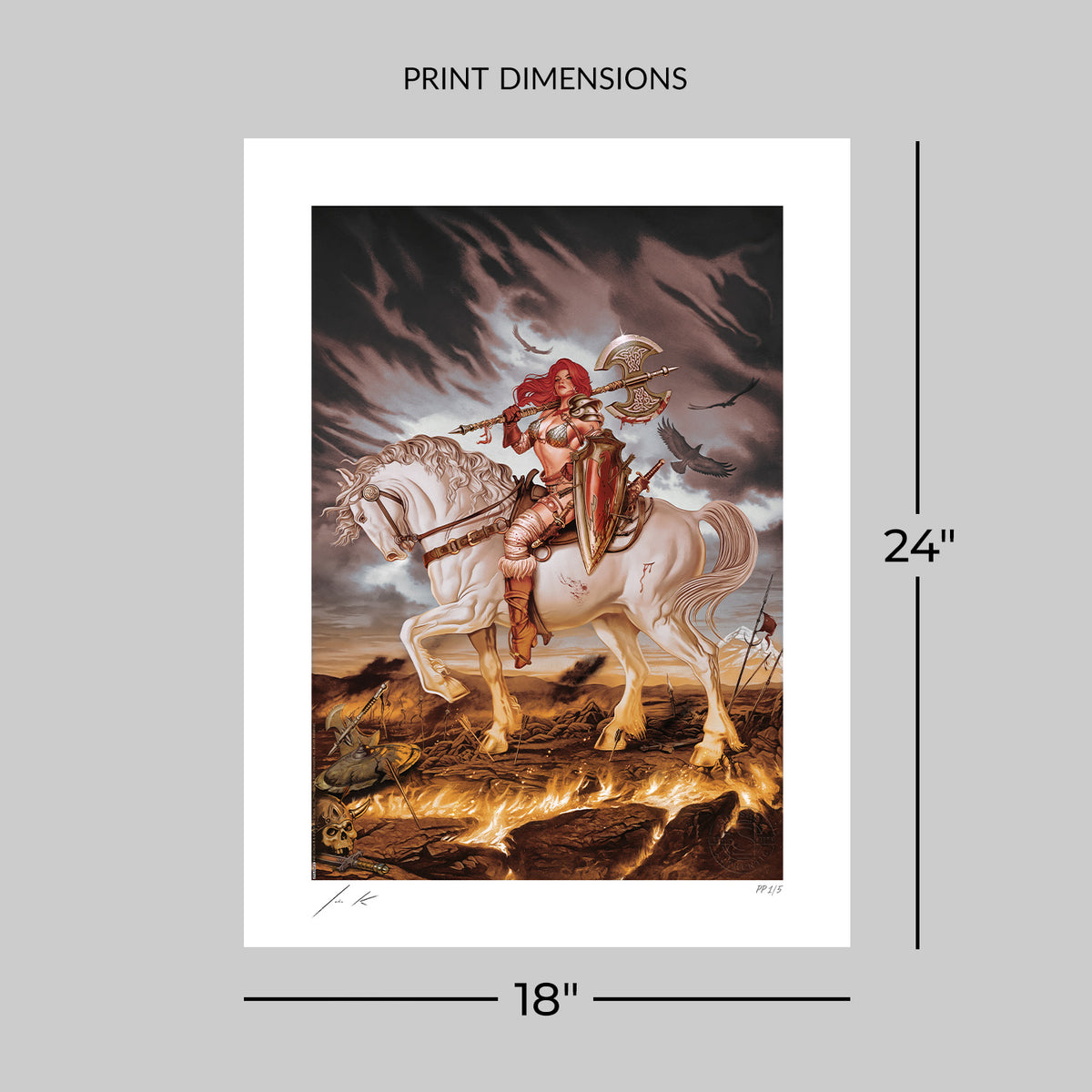 Red Sonja: World on Fire Dynamite Art Print