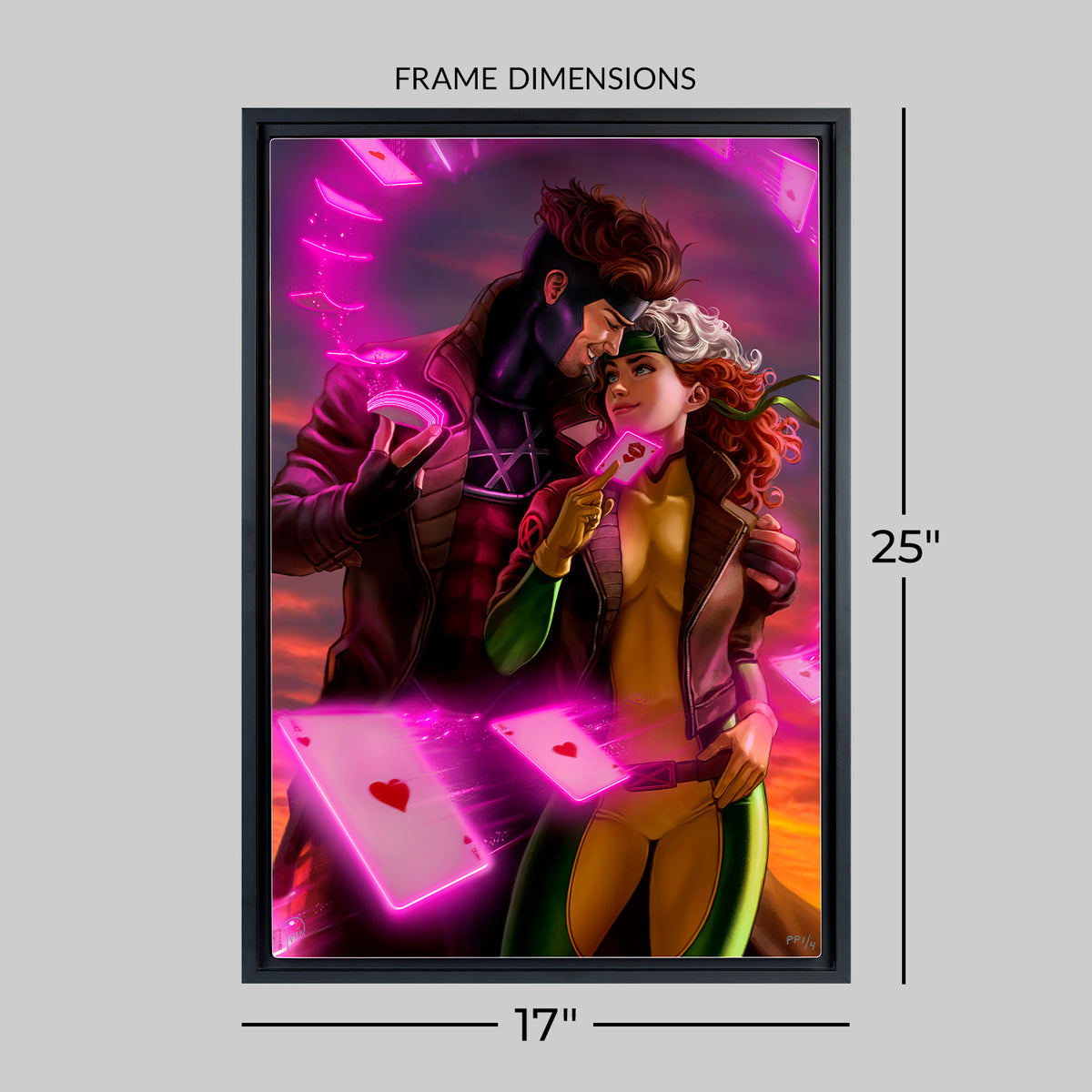 Rogue & Gambit Marvel Gambit Rogue Art Print