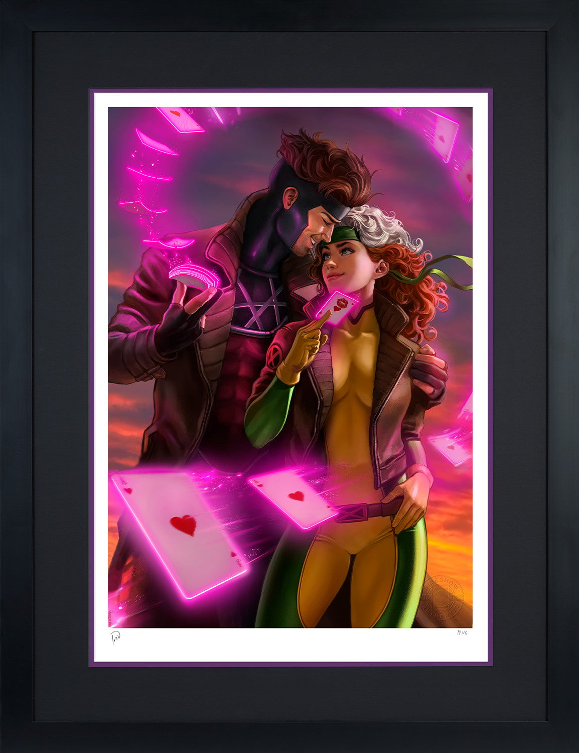 Rogue & Gambit Marvel Gambit Rogue Art Print