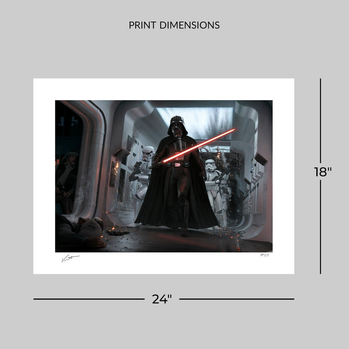 Darth Vader: Assault on Tantive IV Star Wars Art Print