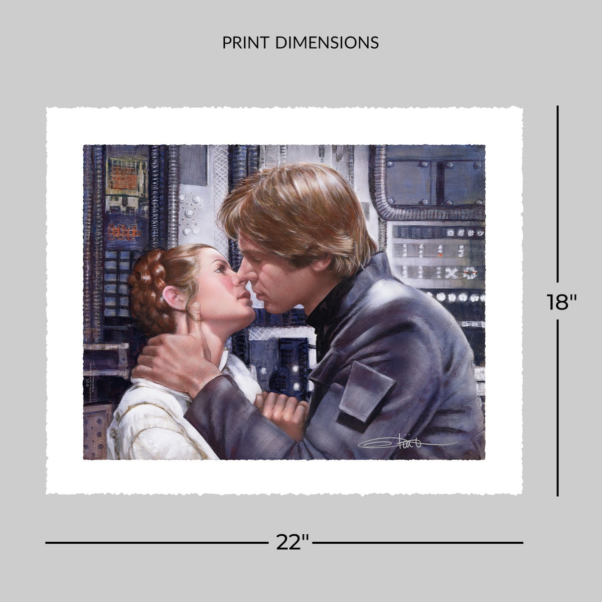 The Princess and the Scoundrel Star Wars Han Solo Princess Leia Art Print