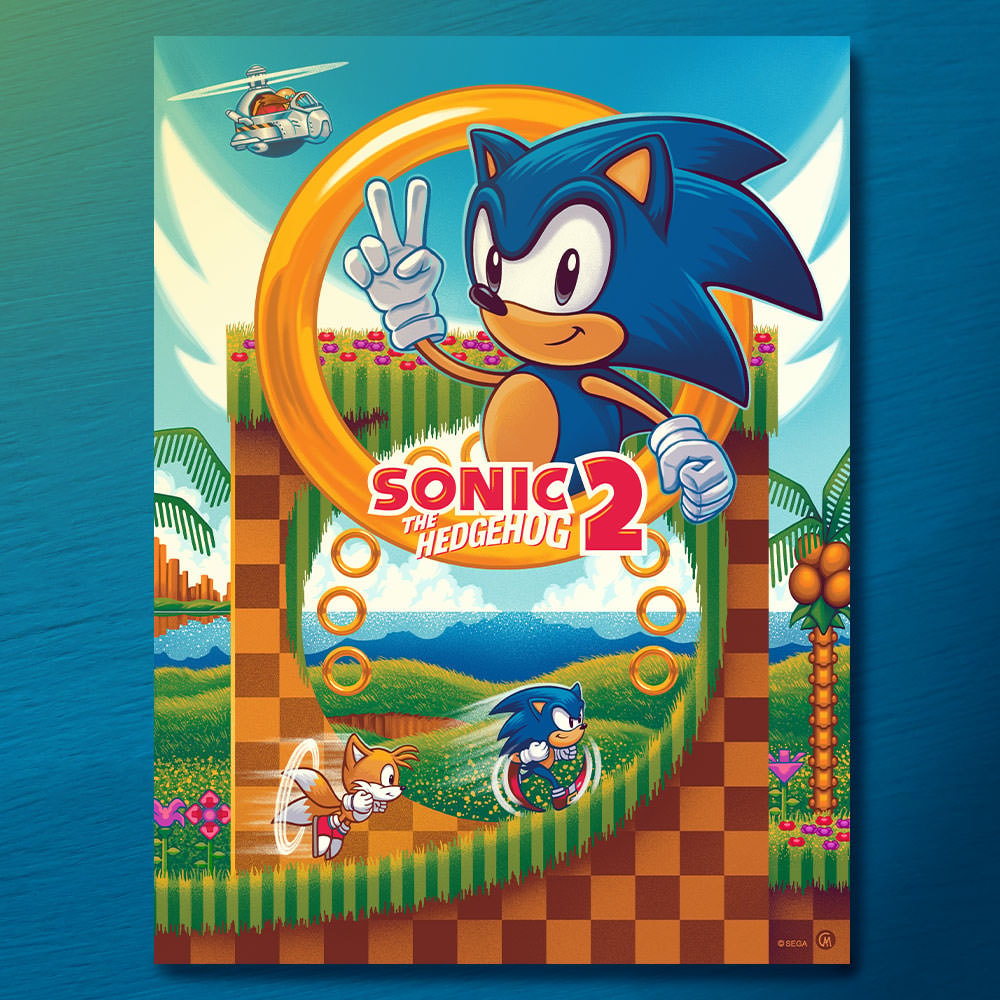 Sonic 2 Sonic the Hedgehog Art Print