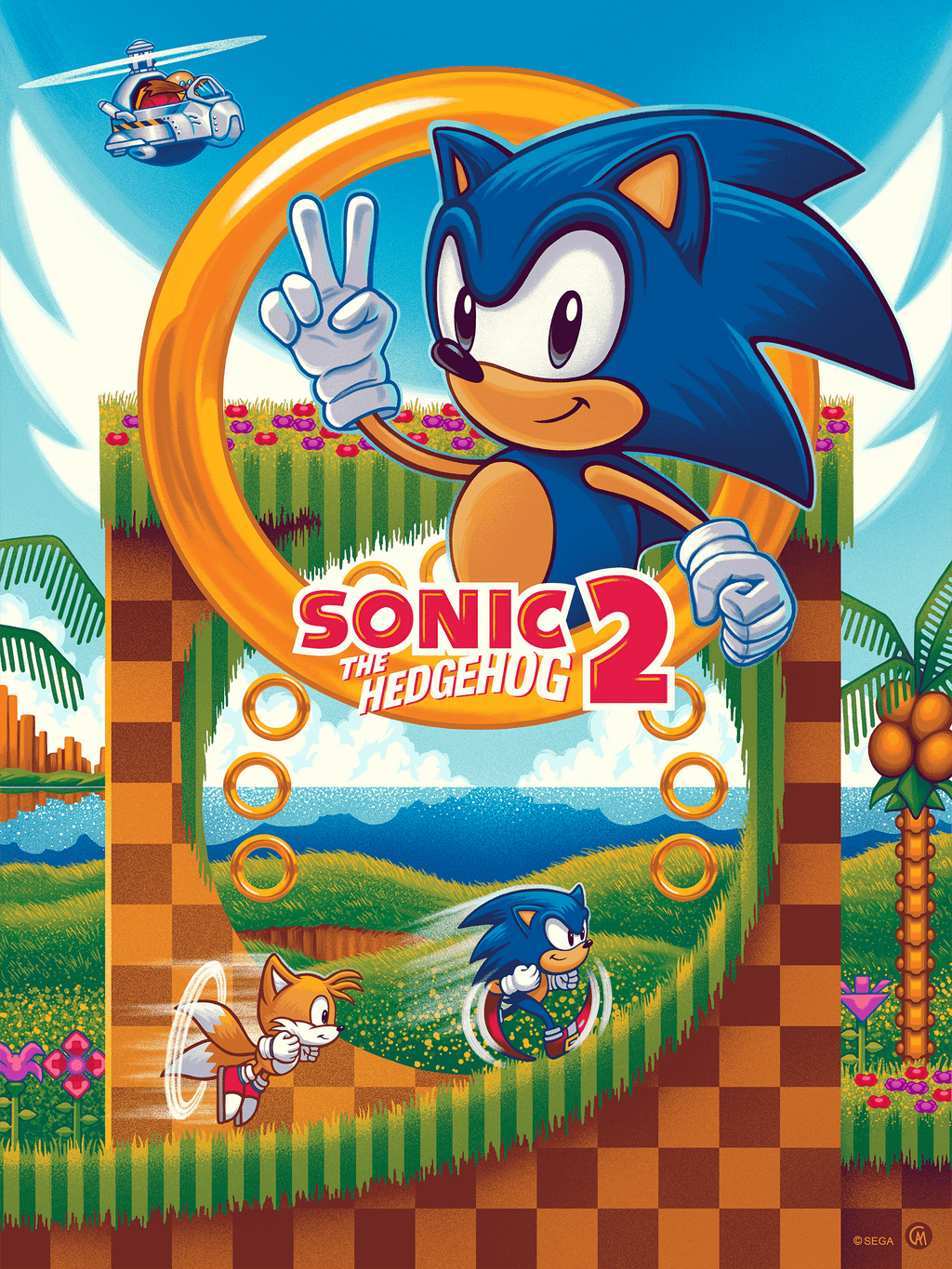 Sonic 2 Sonic the Hedgehog Art Print