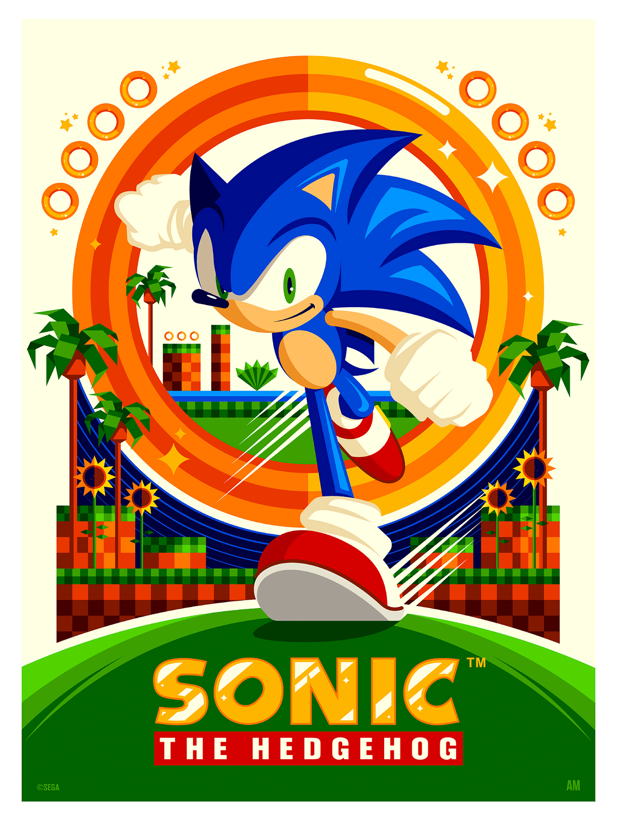 Sonic Sonic the Hedgehog Art Print