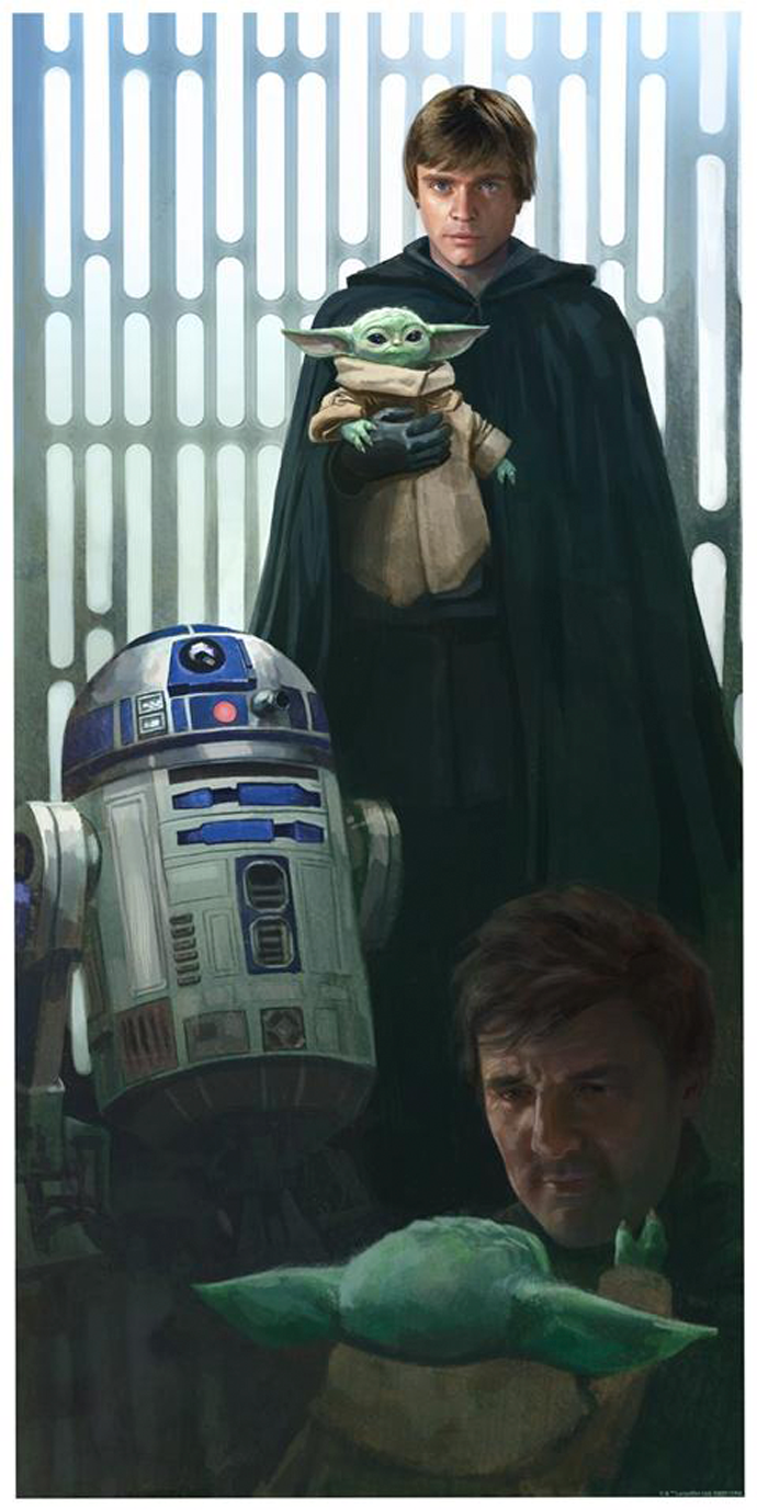 The Choice Star Wars Luke Skywalker The Mandalorian Art Print