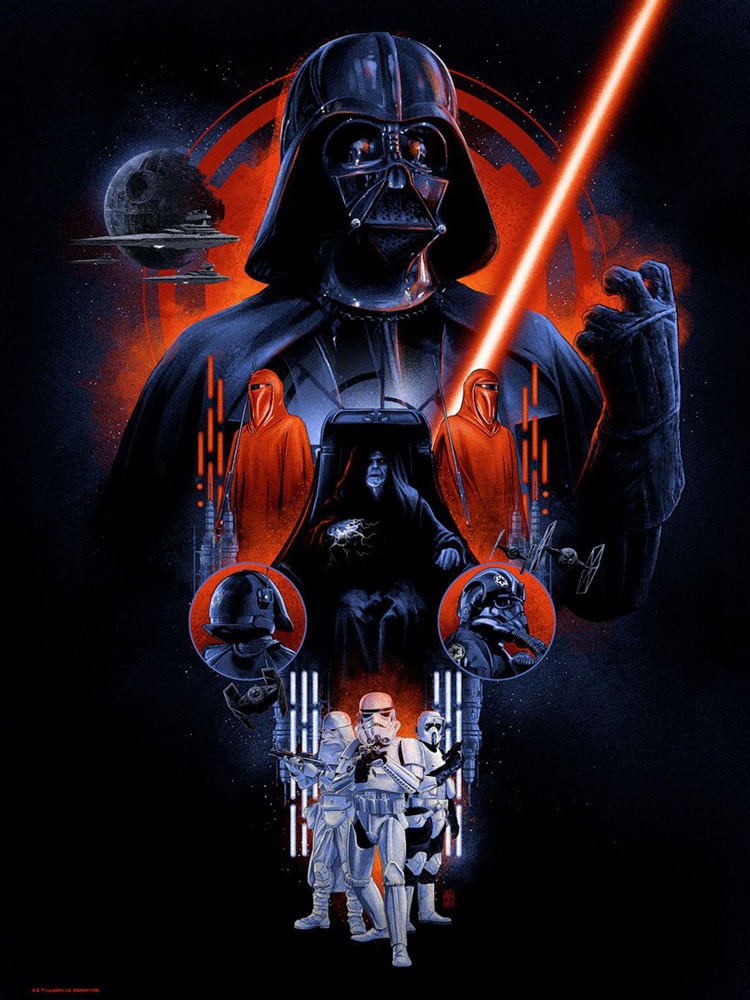 The Dark Side Star Wars Darth Vader Emperor Palpatine Art Print