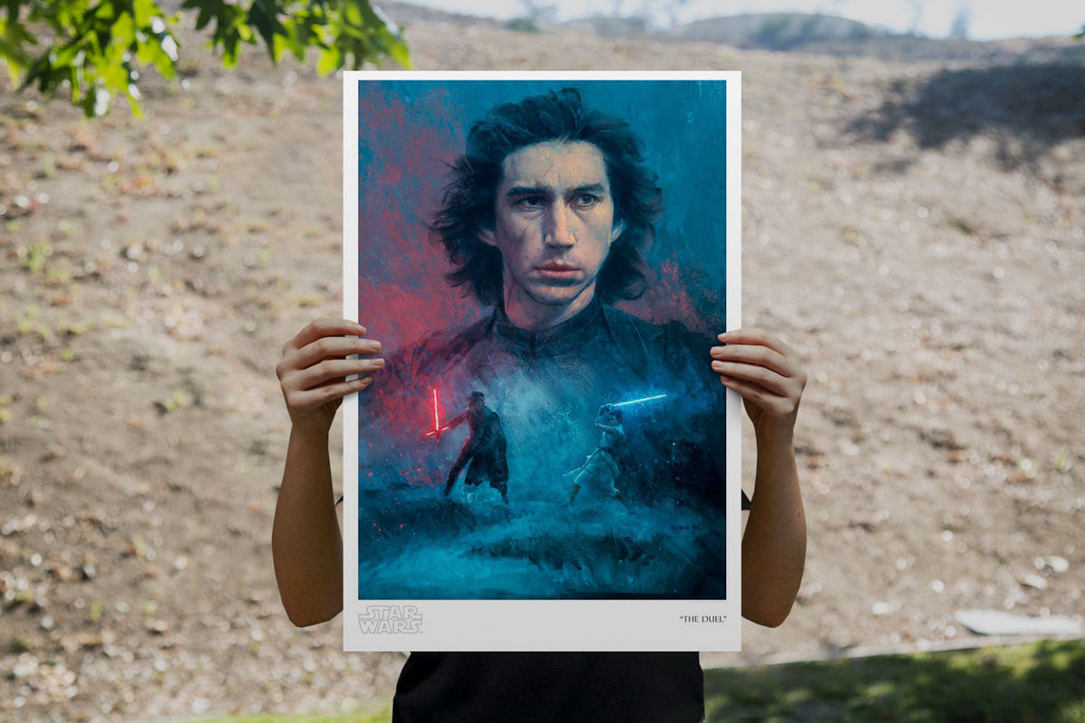 The Duel Star Wars Kylo Ren Rey Art Print