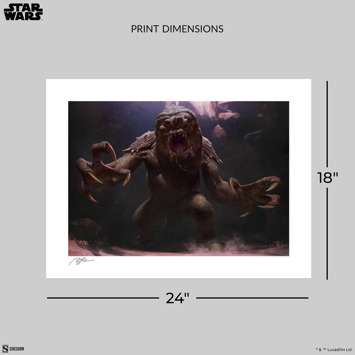 The Rancor Star Wars Art Print