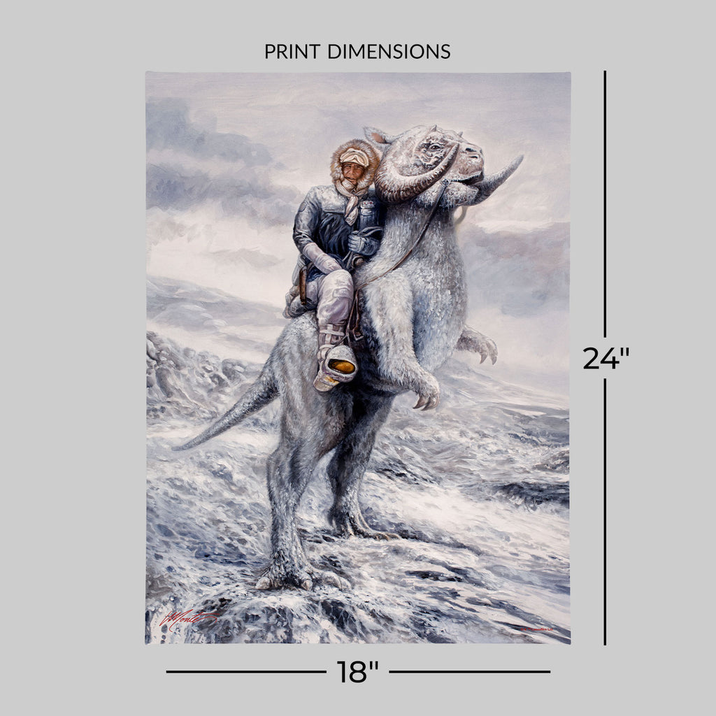 The Smuggler Star Wars Han Solo Tauntaun Art Print