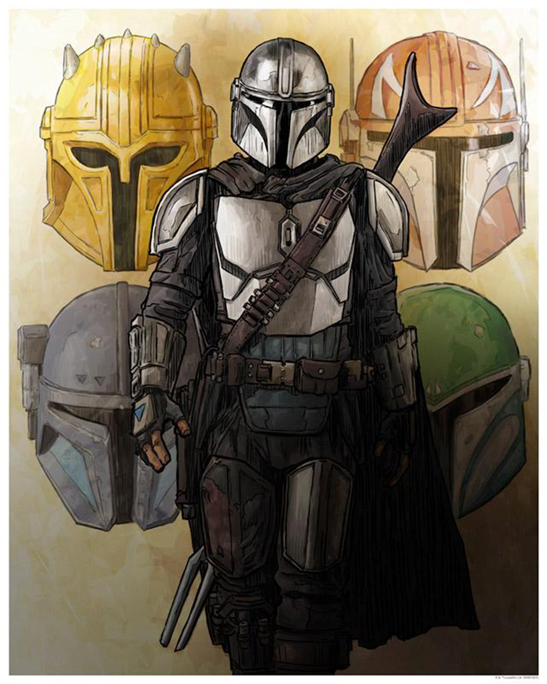 The Way of the Mandalore Star Wars The Mandalorian Art Print