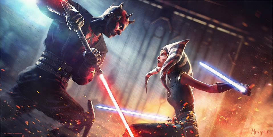 This Moment Star Wars Darth Maul Ahsoka Tano Art Print