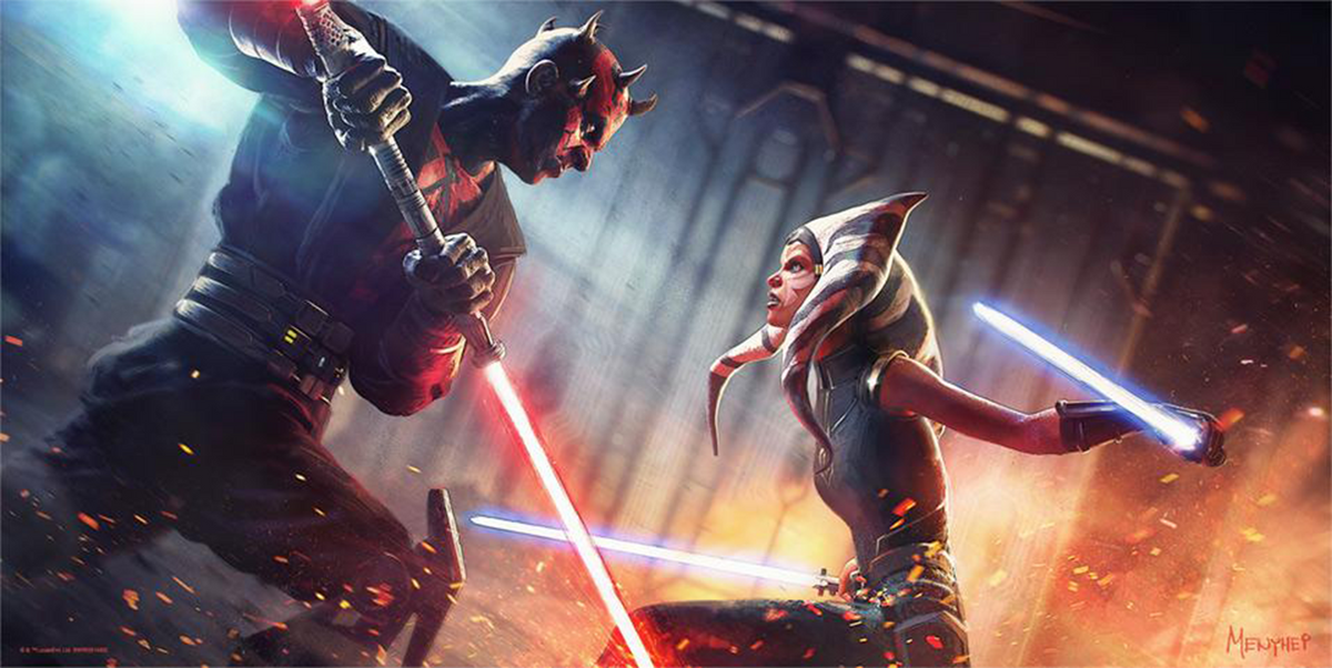 This Moment Star Wars Darth Maul Ahsoka Tano Art Print
