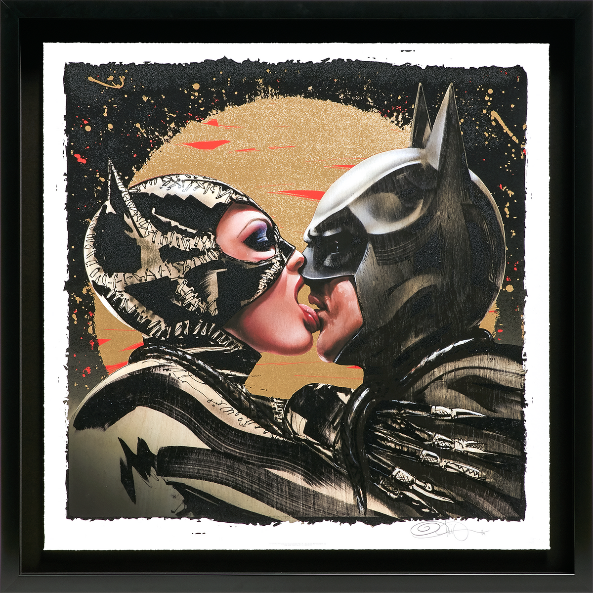 Tongue Lashing DC Batman Catwoman Art Print