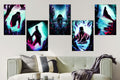 Universal Monsters Set Dracula Frankenstein Art Print