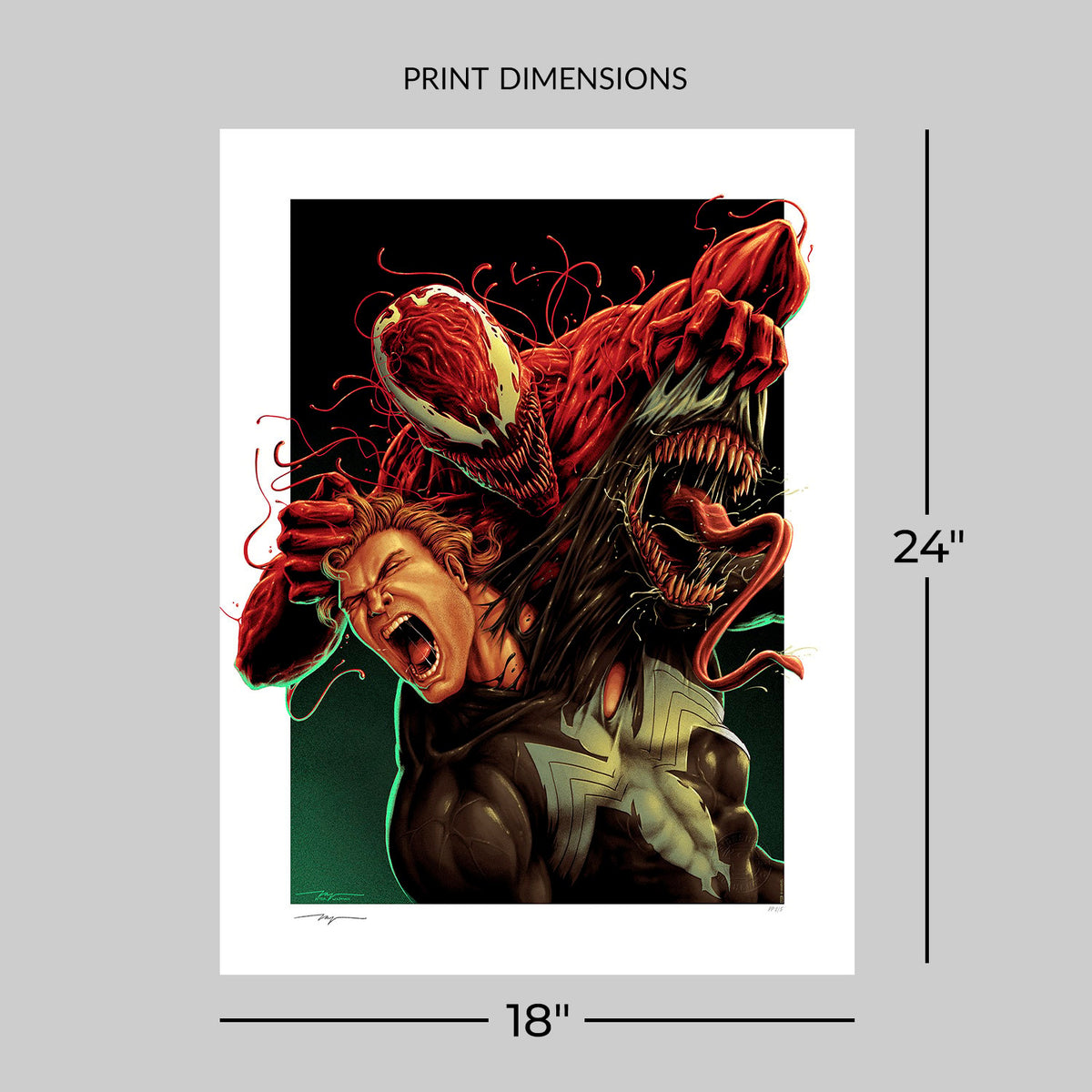 Venom: Carnage Unleashed Marvel Carnage Venom Art Print