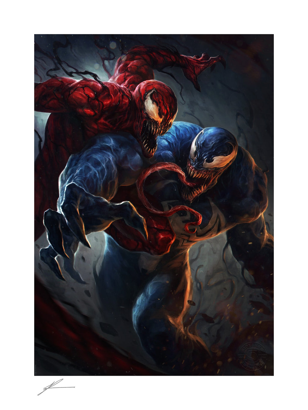 Venom vs Carnage Marvel Carnage Venom Art Print