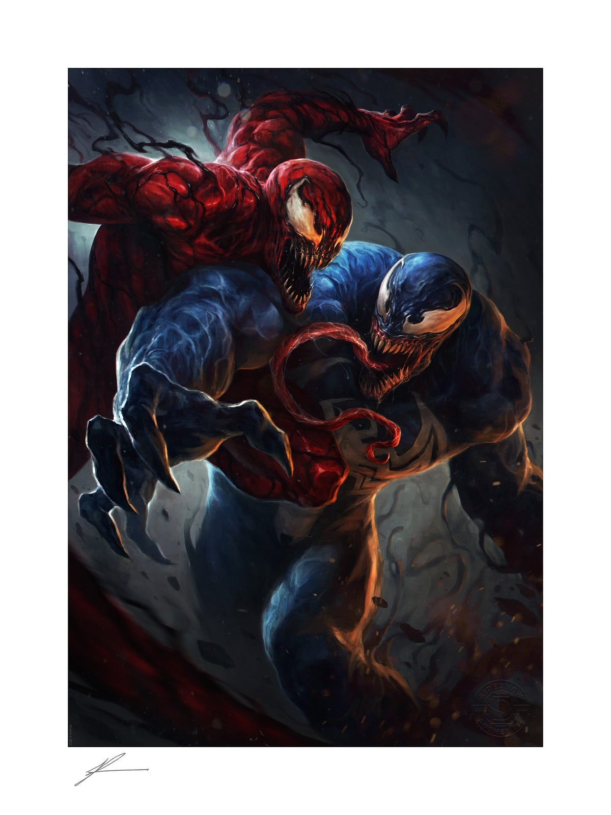 Venom vs Carnage Marvel Carnage Venom Art Print