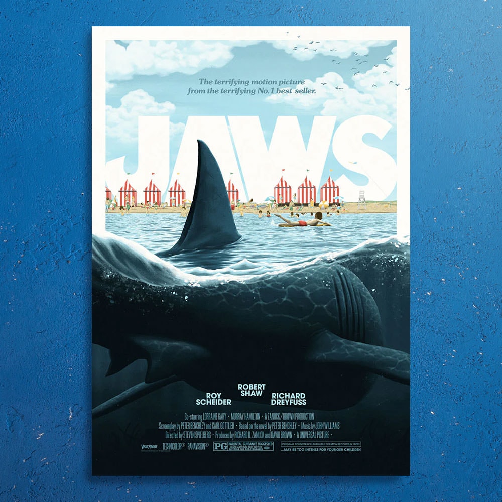 Jaws by Florey Movie Poster