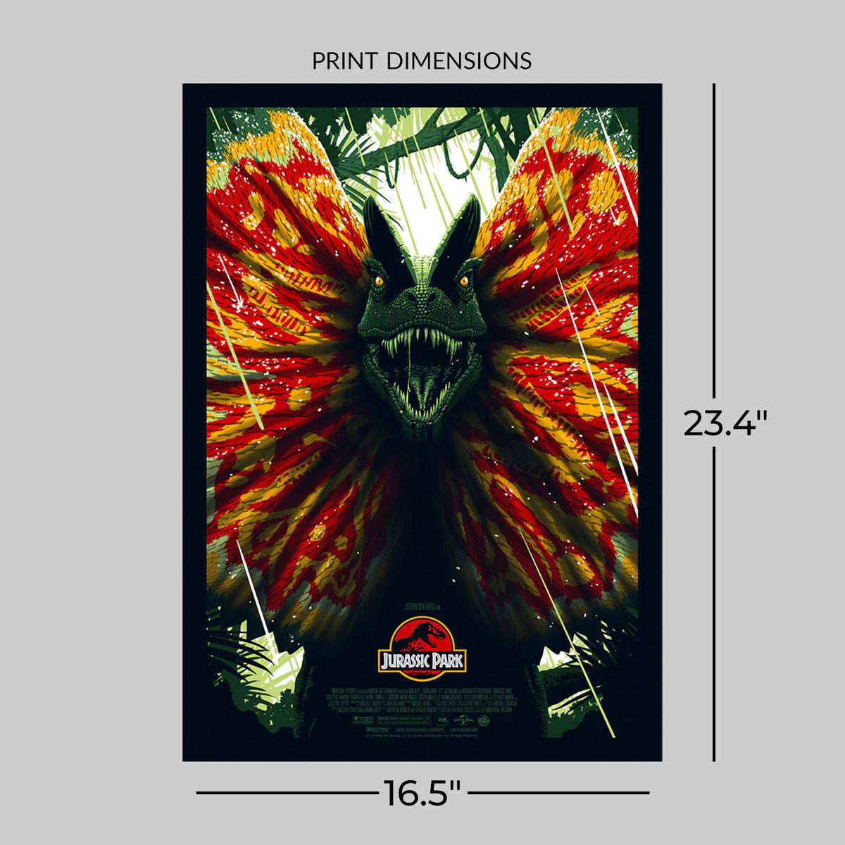 Jurassic Park - Dilophosaurus Movie Poster