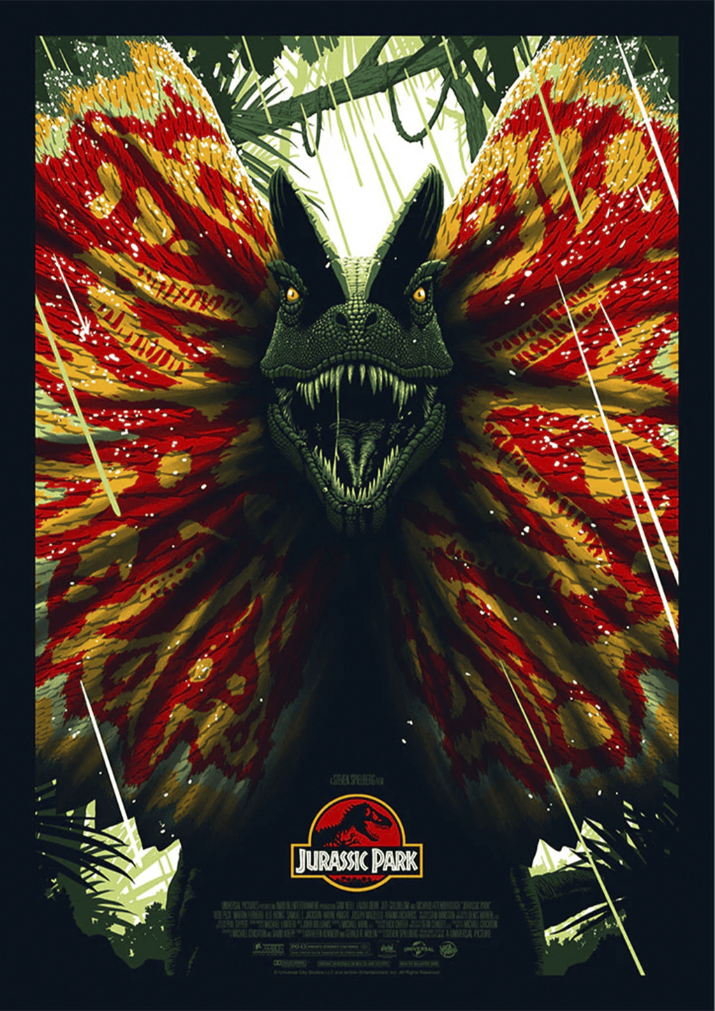 Jurassic Park - Dilophosaurus Movie Poster