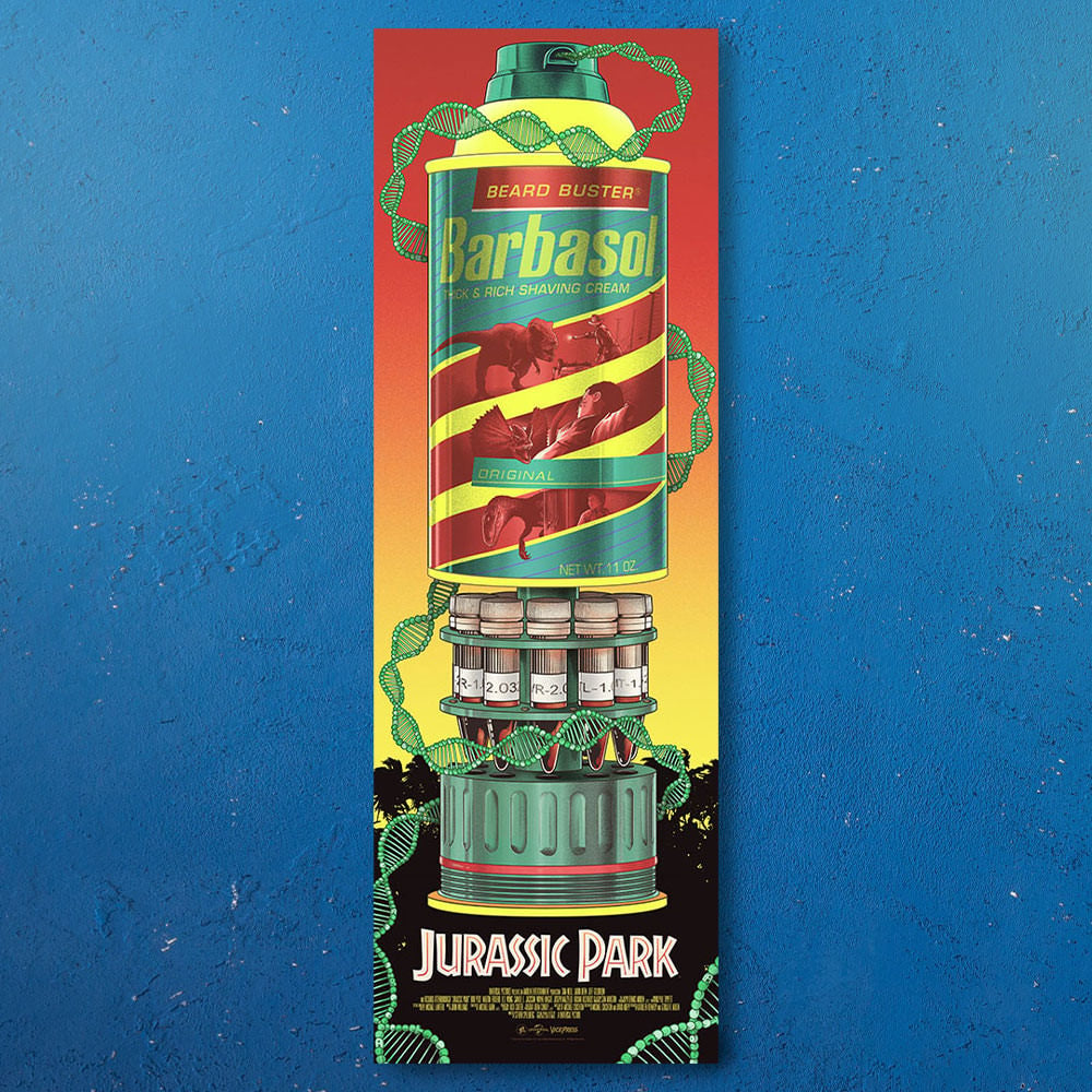 Jurassic Park T-Rex Velociraptor Movie Poster