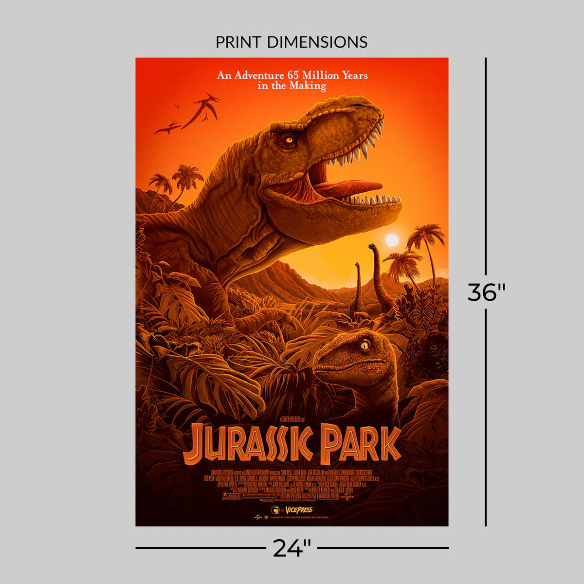 Jurassic Park T-Rex Movie Poster