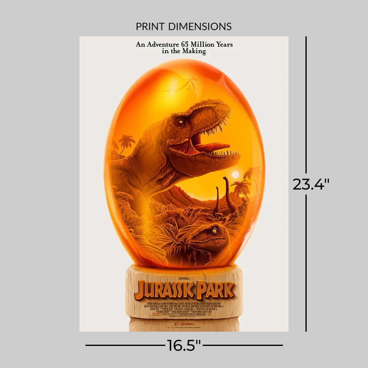 Jurassic Park T-Rex Movie Poster