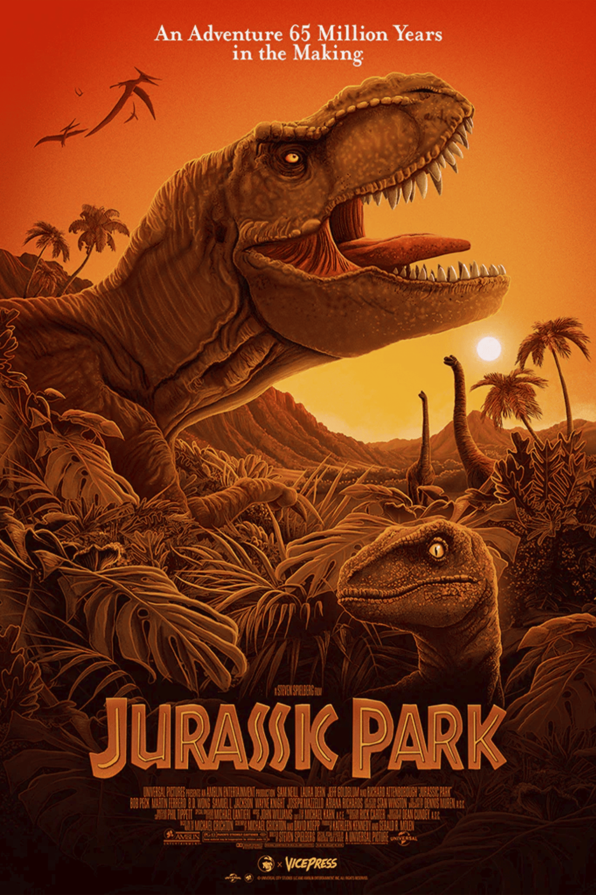 Jurassic Park T-Rex Movie Poster