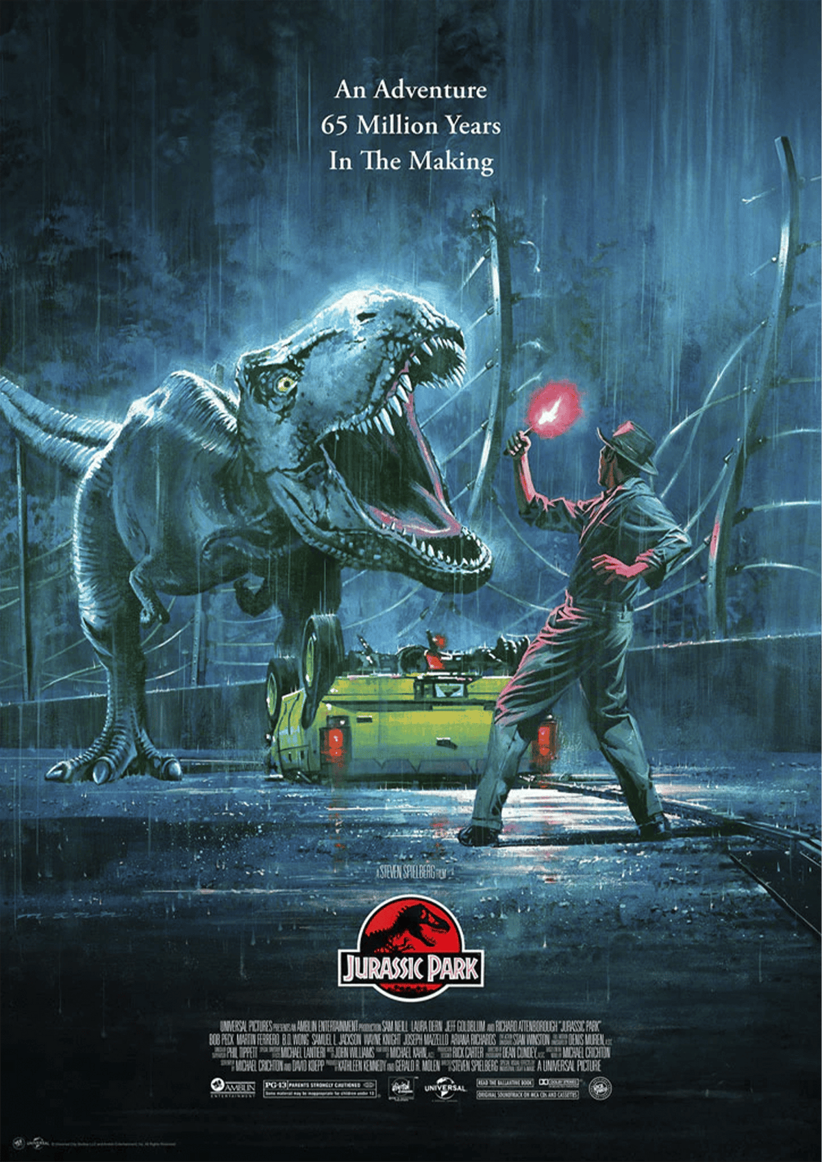 Jurassic Park T-Rex Movie Poster