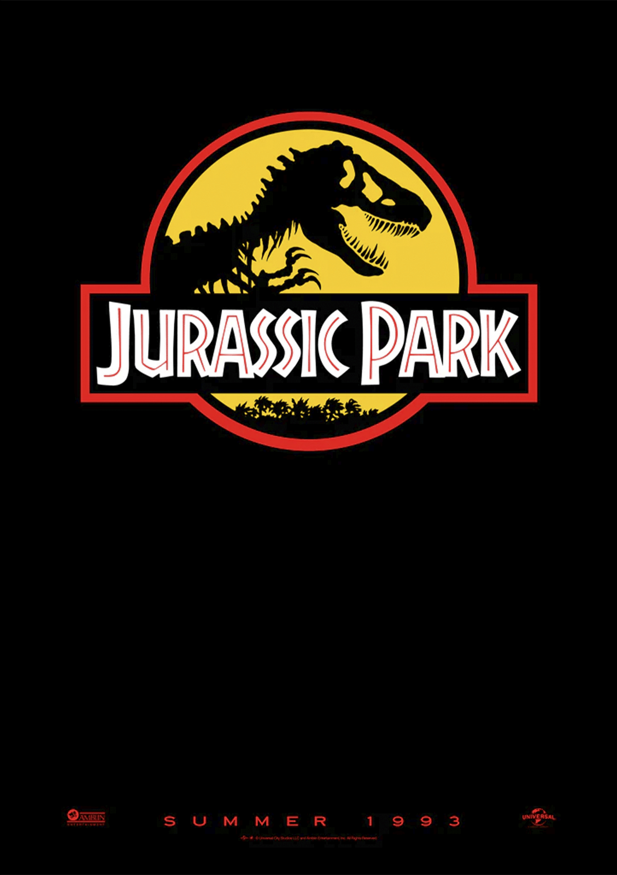 Jurassic Park Original Key-Art T-Rex Movie Poster