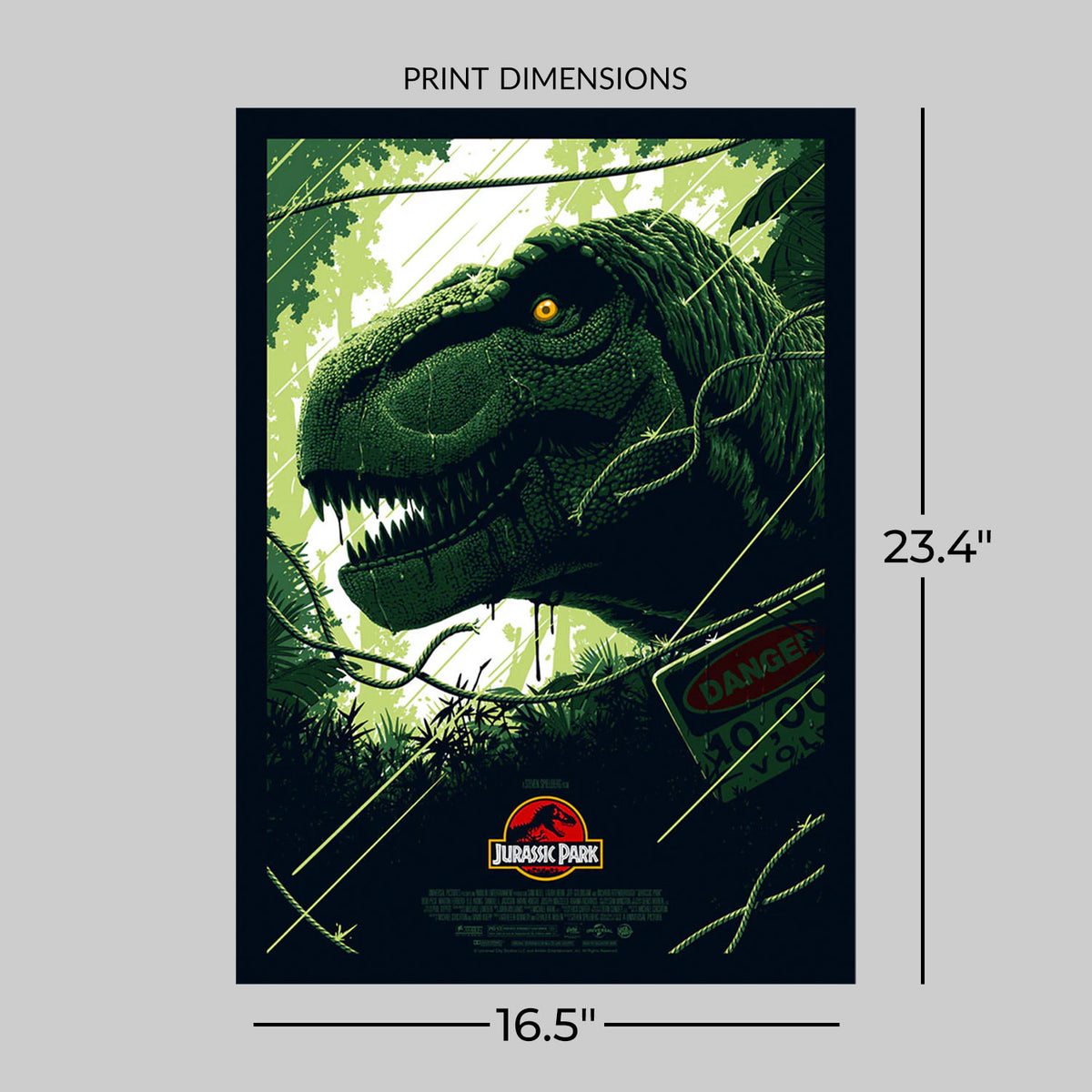 Jurassic Park - T-Rex Movie Poster