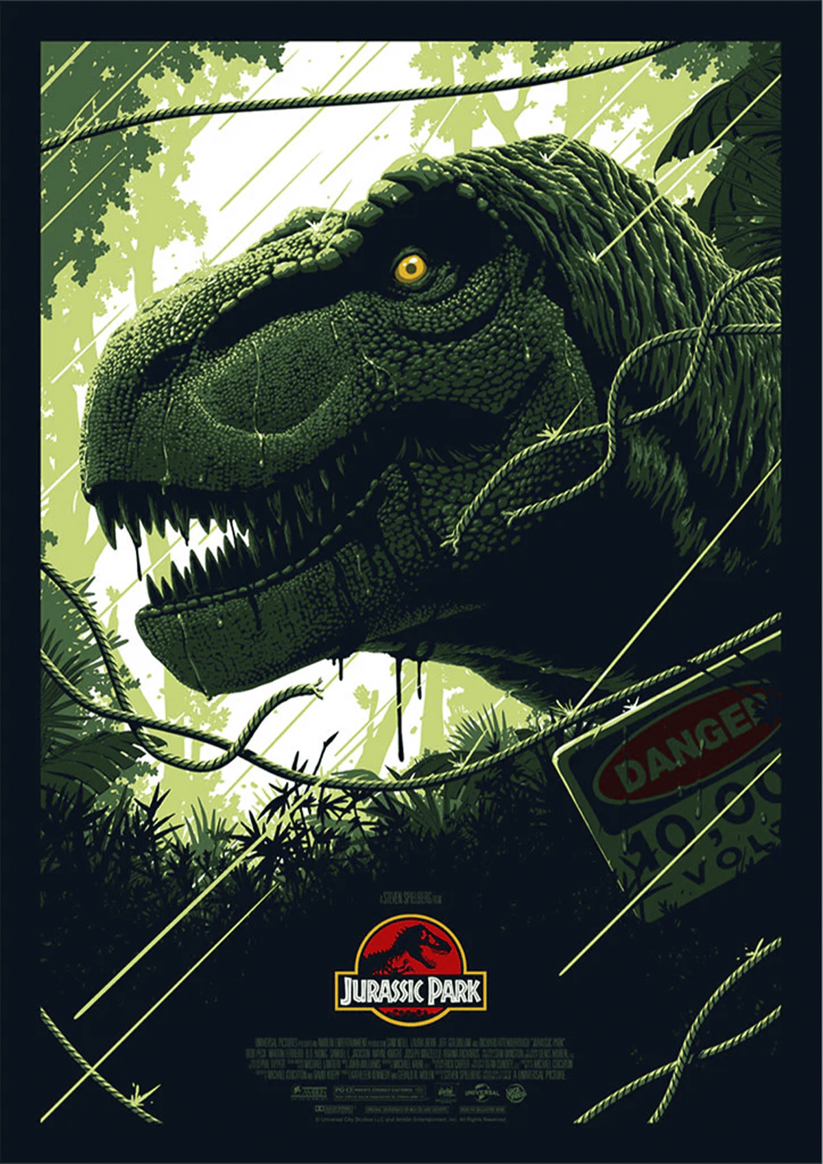 Jurassic Park - T-Rex Movie Poster