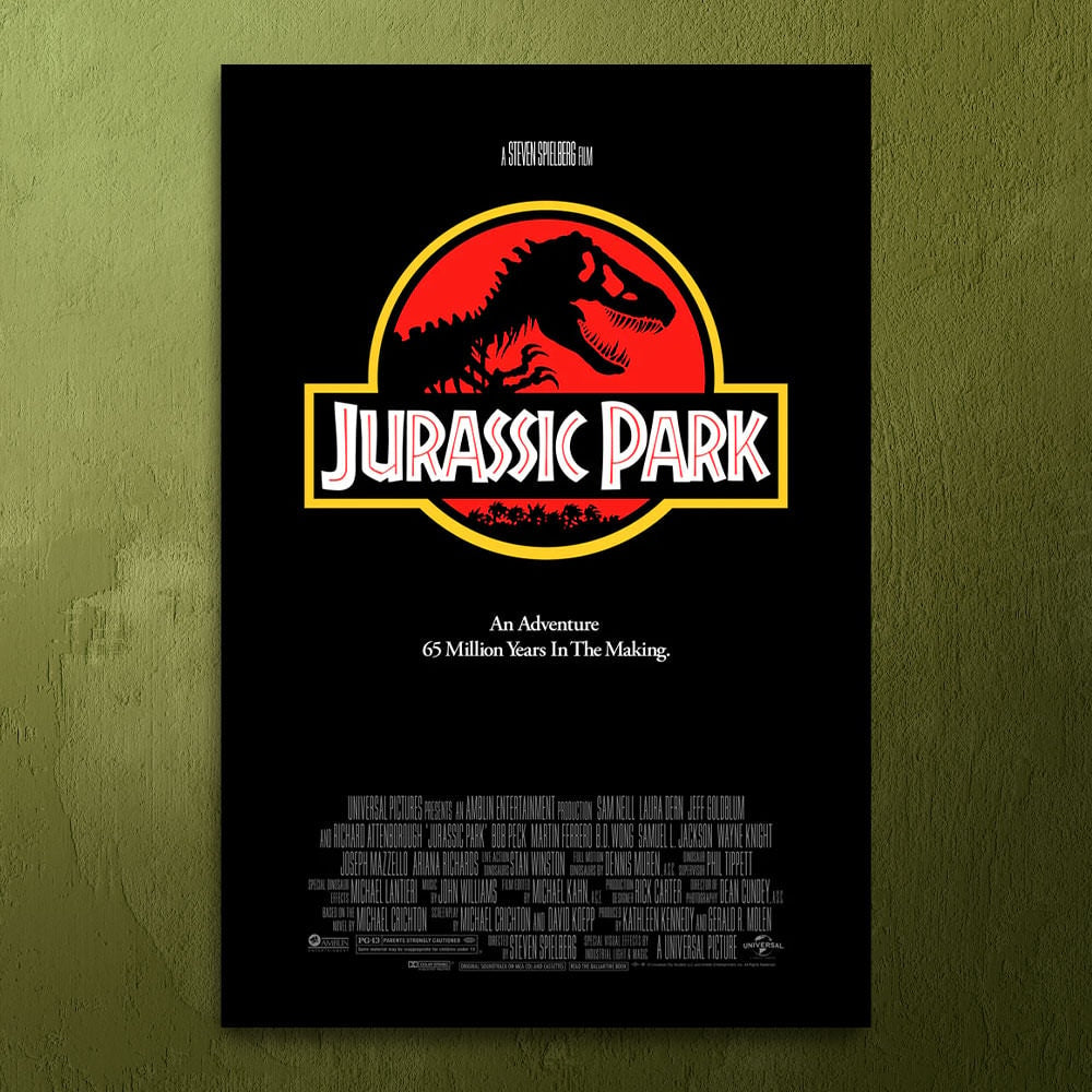 Jurassic Park Theatrical Key-Art (One Sheet) T-Rex Movie Poster