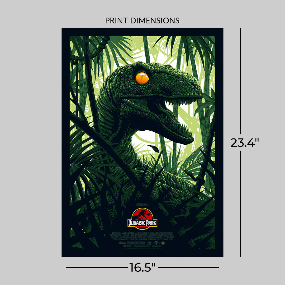 Jurassic Park - Velociraptor Movie Poster