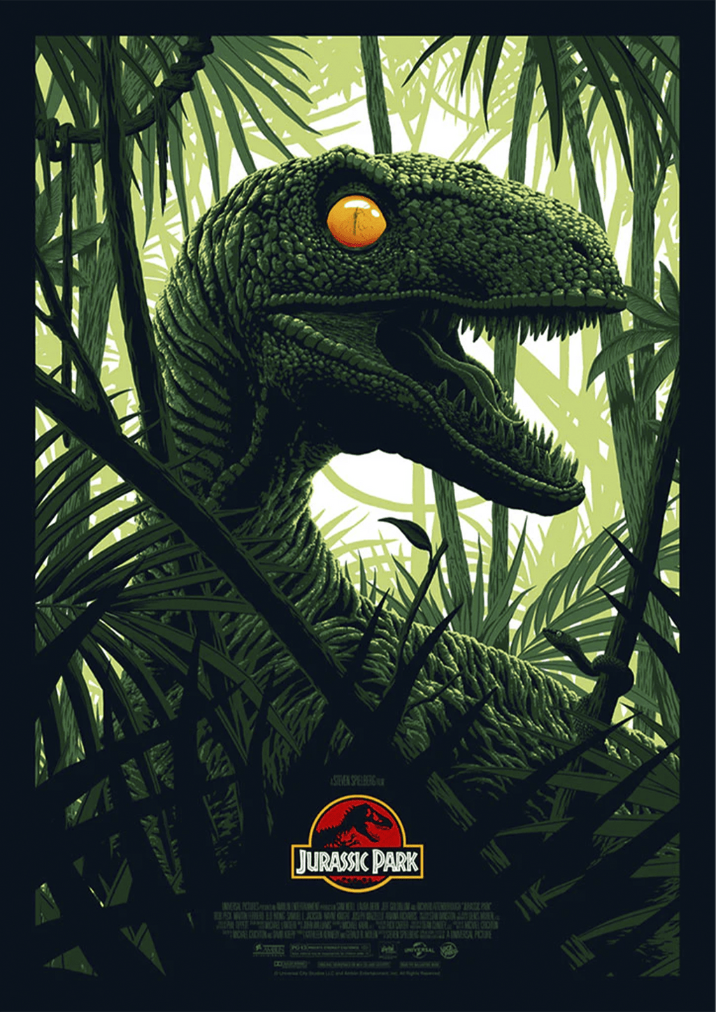 Jurassic Park - Velociraptor Movie Poster