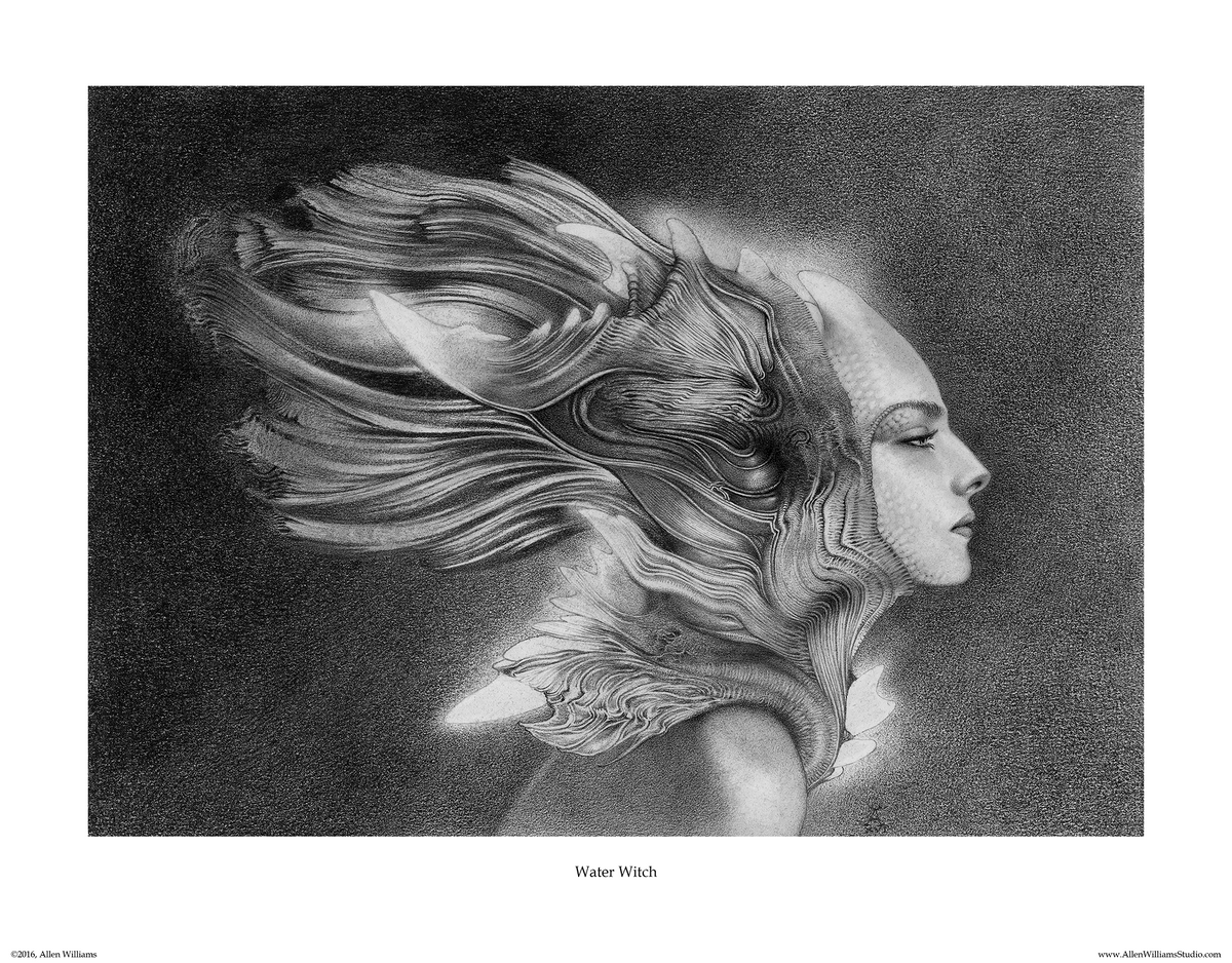 Water Witch Allen Williams Art Print