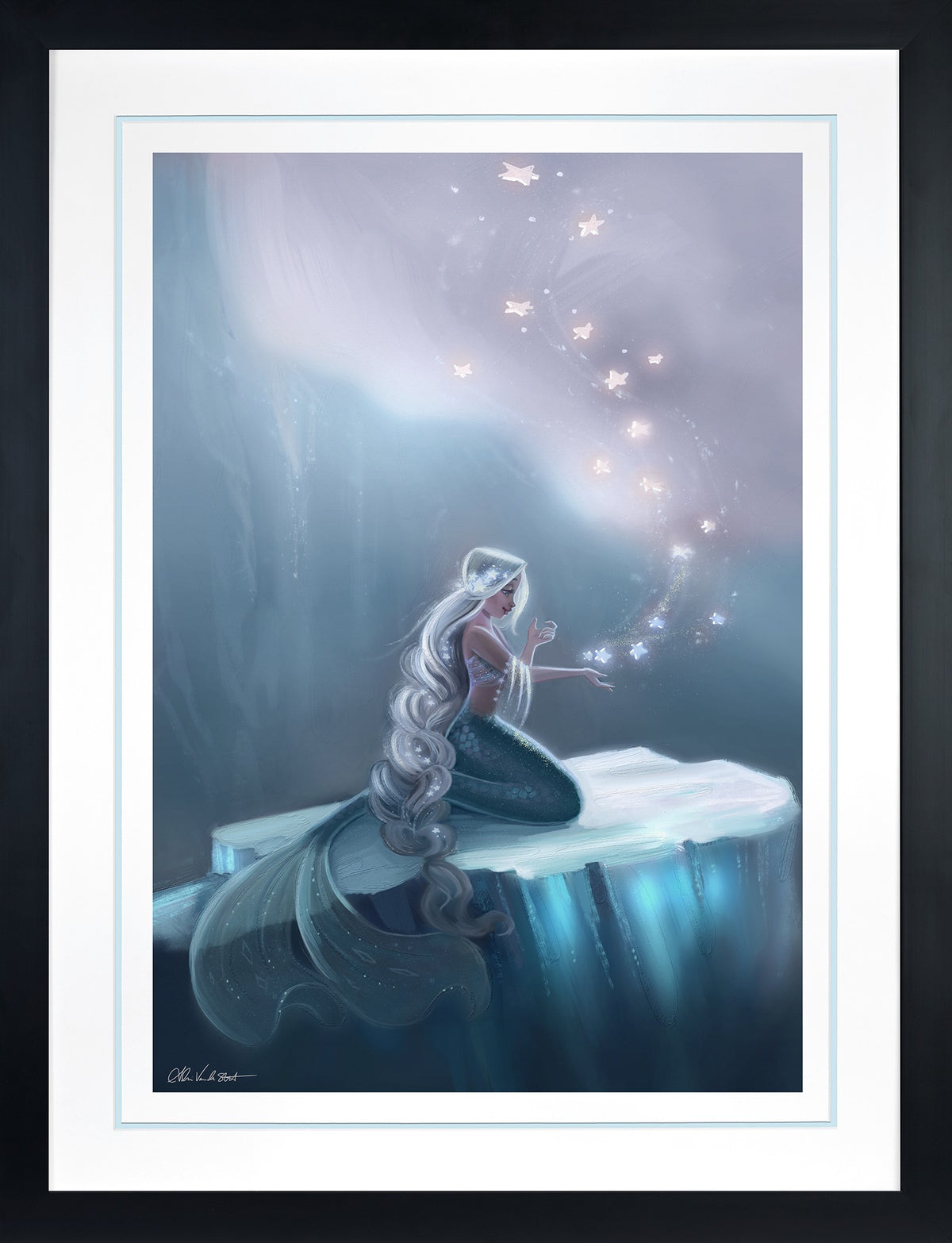 Winter Stars Adrianna Vanderstelt Mermaid Art Print