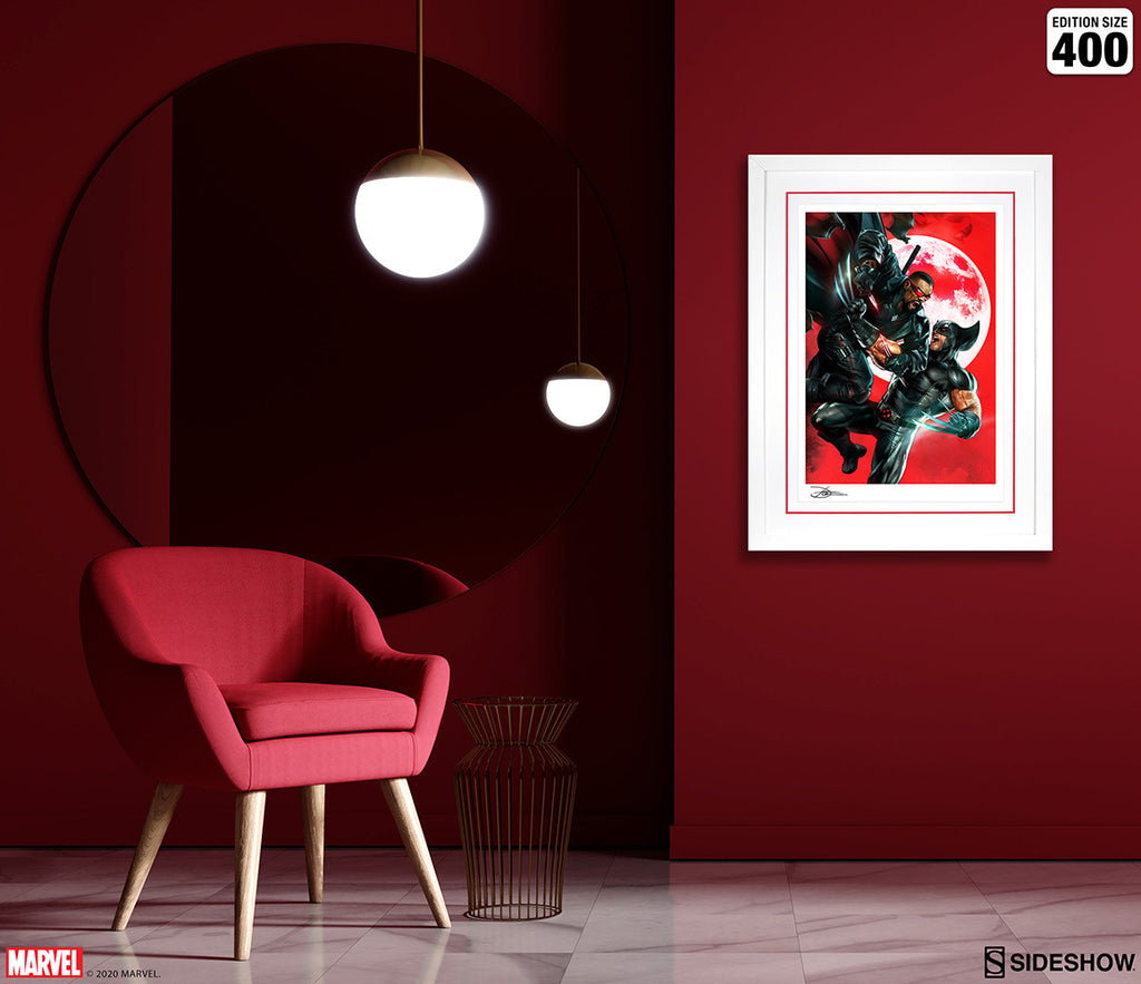 Wolverine vs Blade Marvel Wolverine Blade Art Print
