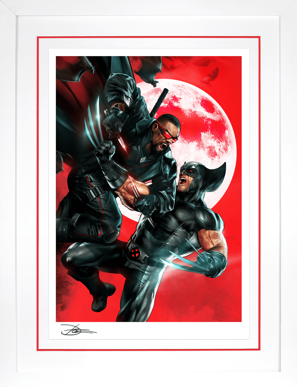 Wolverine vs Blade Marvel Wolverine Blade Art Print